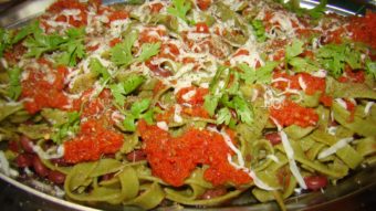 Spanich Pasta with Kidney Beans and Tomato Sauce Recipe