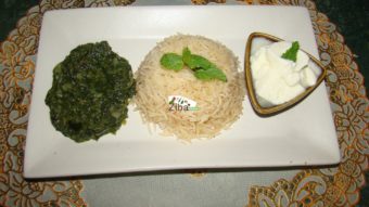 White Rice with Spinach Stew Recipe