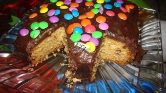Colorful Chocolate Gems Cake Recipe
